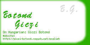 botond giczi business card